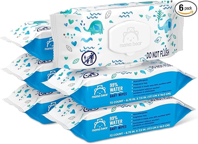 Amazon Mama Bear 99% Water Baby Wipes Image