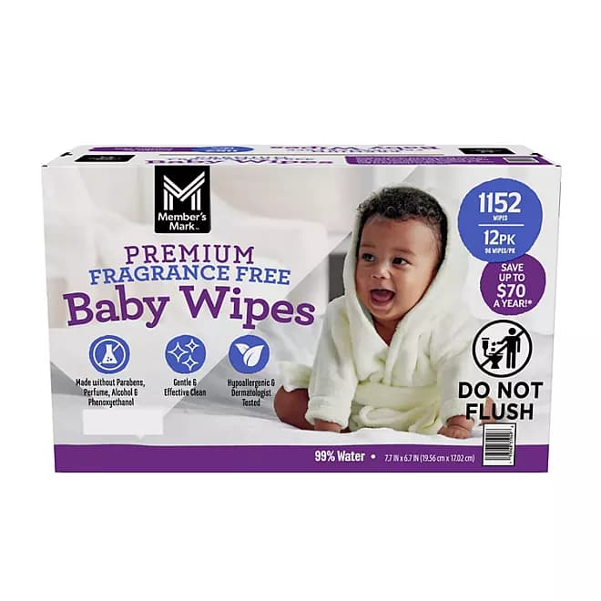Member?s Mark Unscented Baby Wipes Image