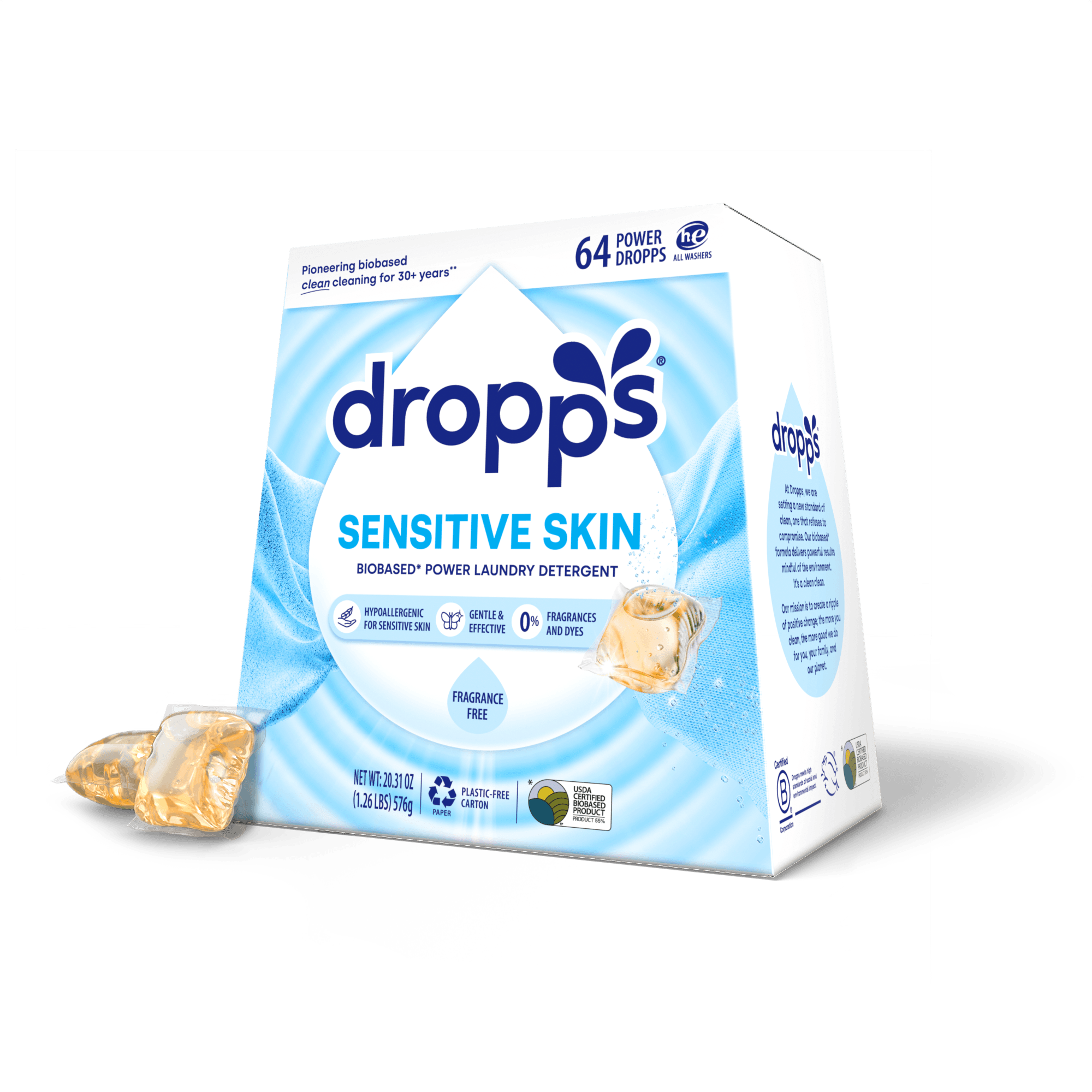 Dropps Sensitive Skin Biobased Power Laundry Detergent Image