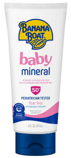 BANANA BOAT BABY 100% MINERAL LOTION SPF 50 Image