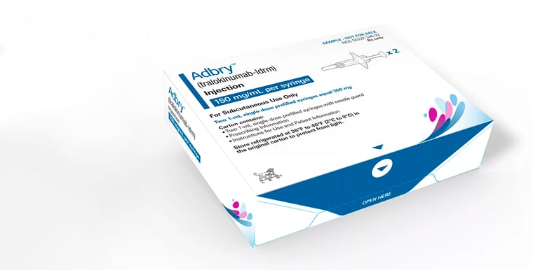 Tralokinumab product packaging box