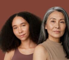 Two women look confidently