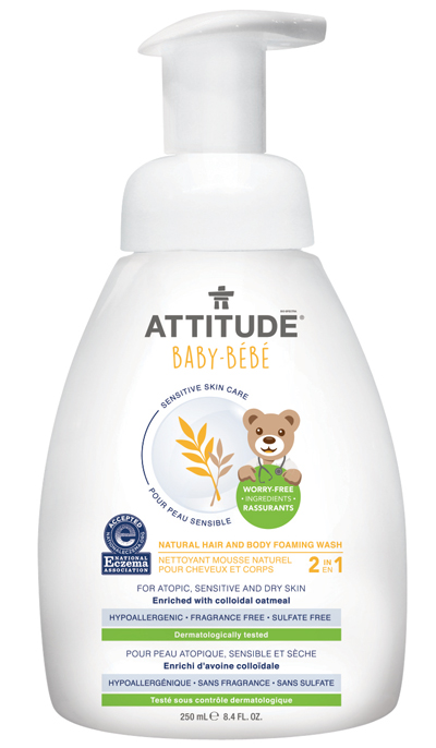 Attitude Sensitive Skin Baby 2in1 Hair And Body Foaming Wash