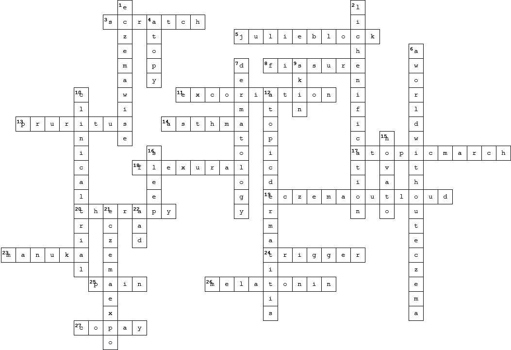 Summer 2022 NEA Magazine Crossword Answers National Eczema Association
